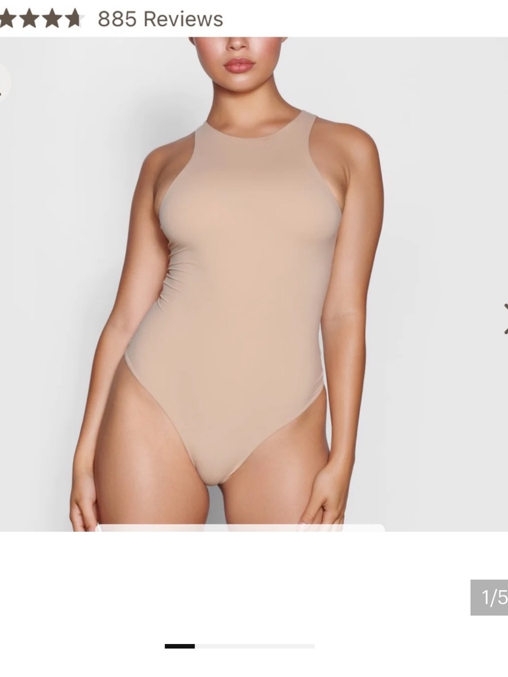 SKIMS Nude high neck Bodysuit -